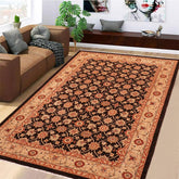 handmade Transitional Kafkaz Brown Beige Hand Knotted RECTANGLE 100% WOOL area rug 6 x 9